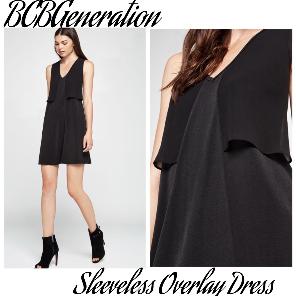 NWT BCBGeneration Sleeveless Overlay Dress